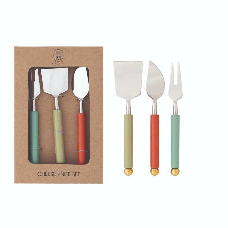 Color Block Cheese Knife Set