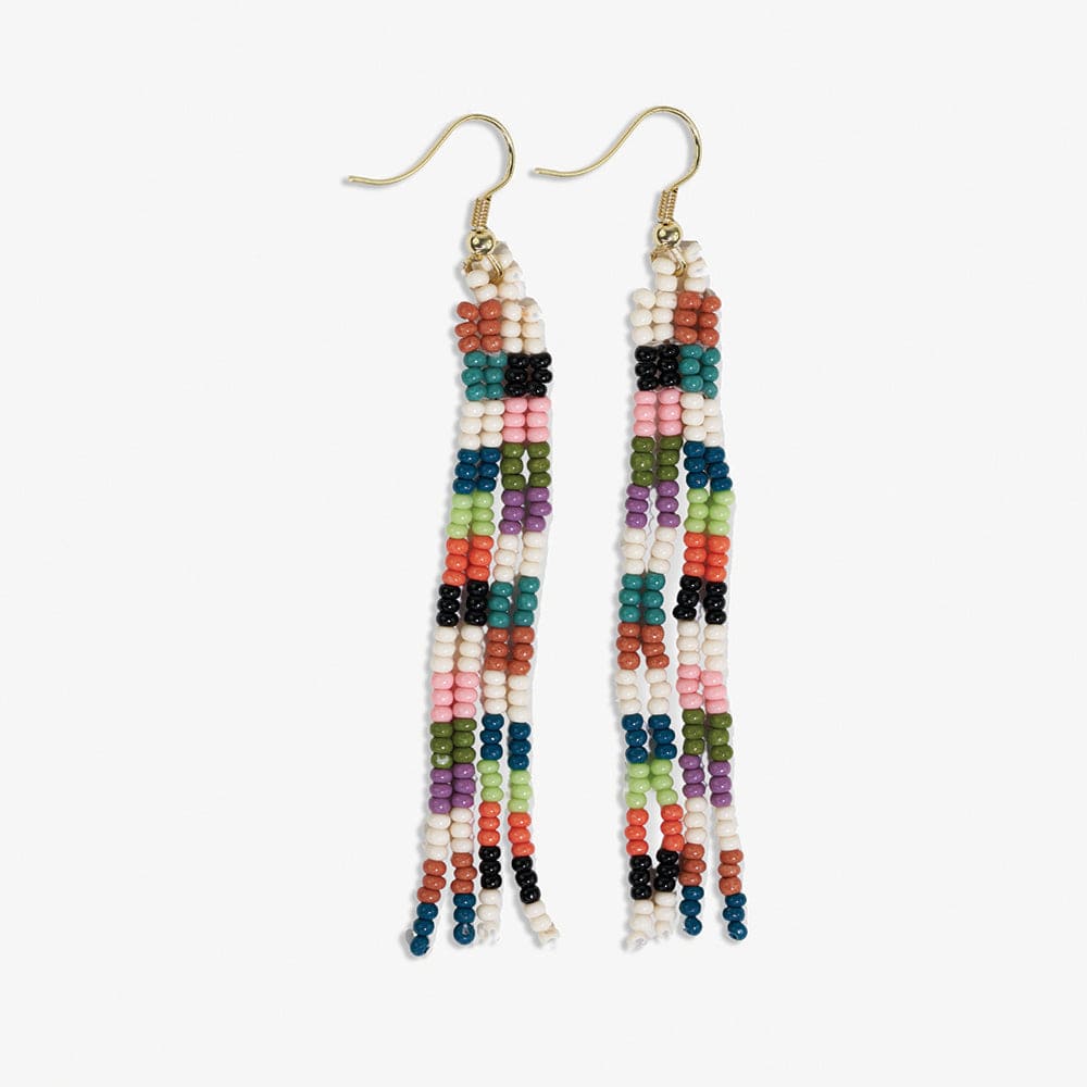 June Petite Pattern Fringe Earrings
