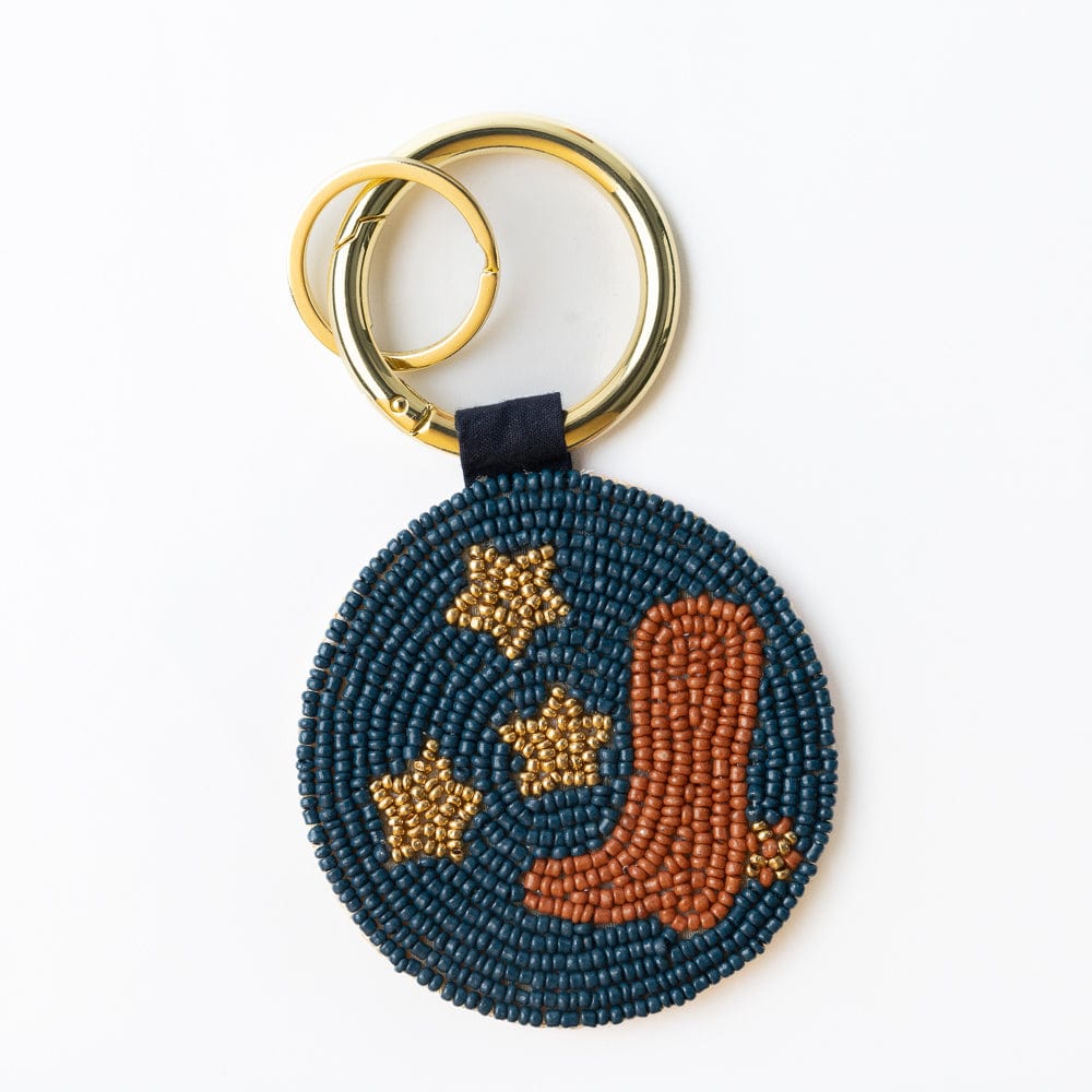 Kelsey Boot Beaded Key Ring