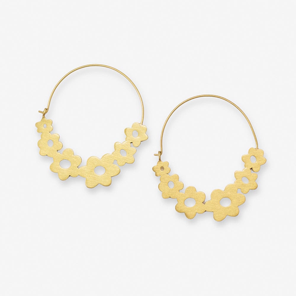 Maeve Floral Wrapped Hoop Earrings