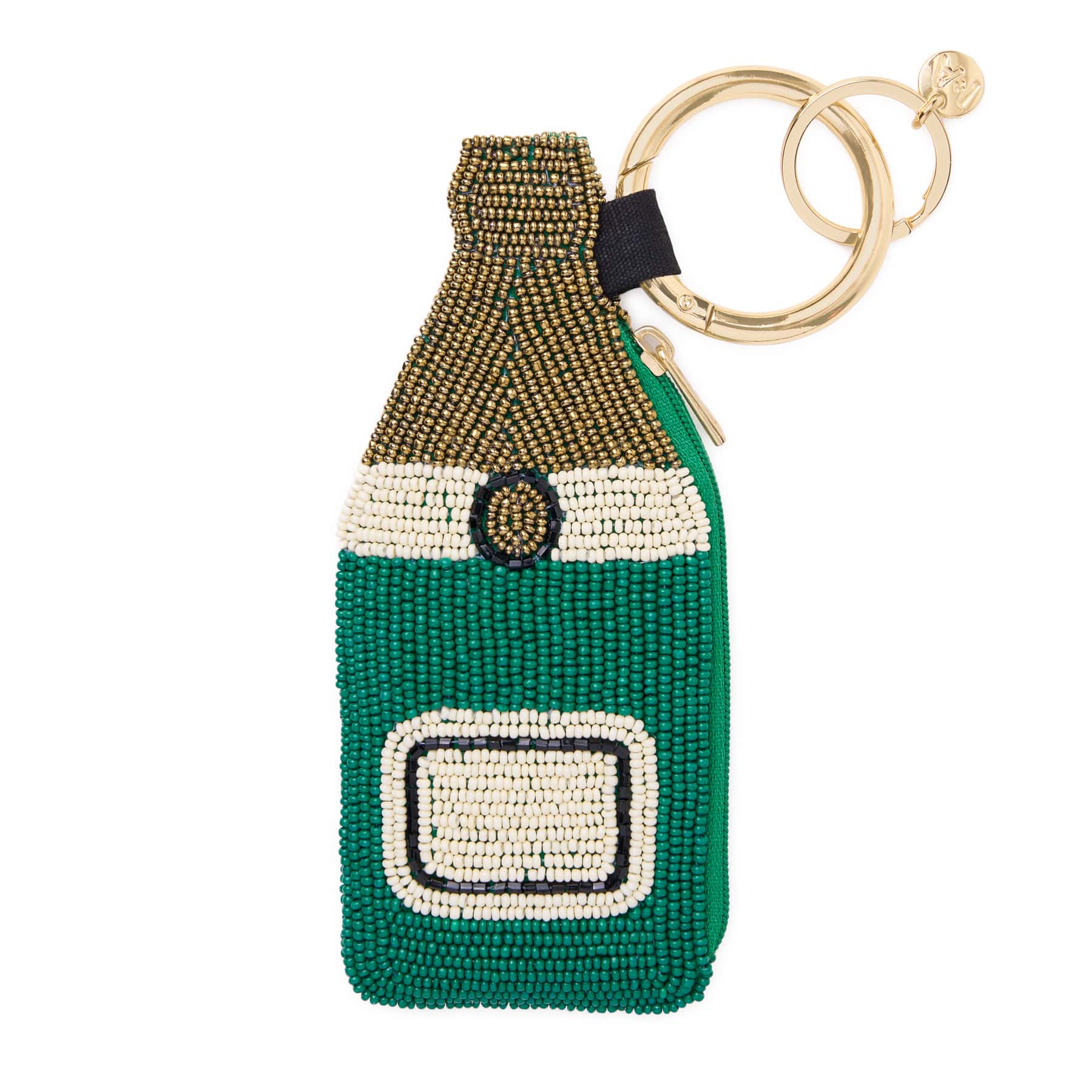 Mary Champagne Beaded Coin Purse