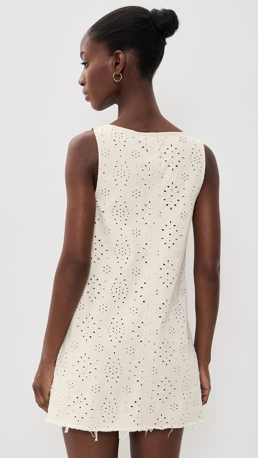 Abrea Broderie Denim Dress