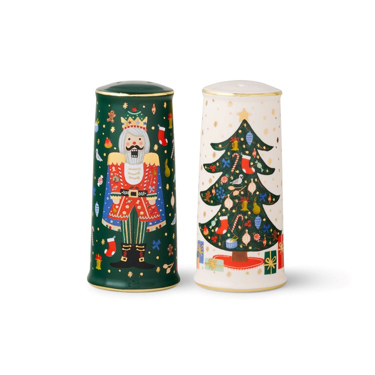 Nutcracker Porcelain Salt + Pepper Shakers