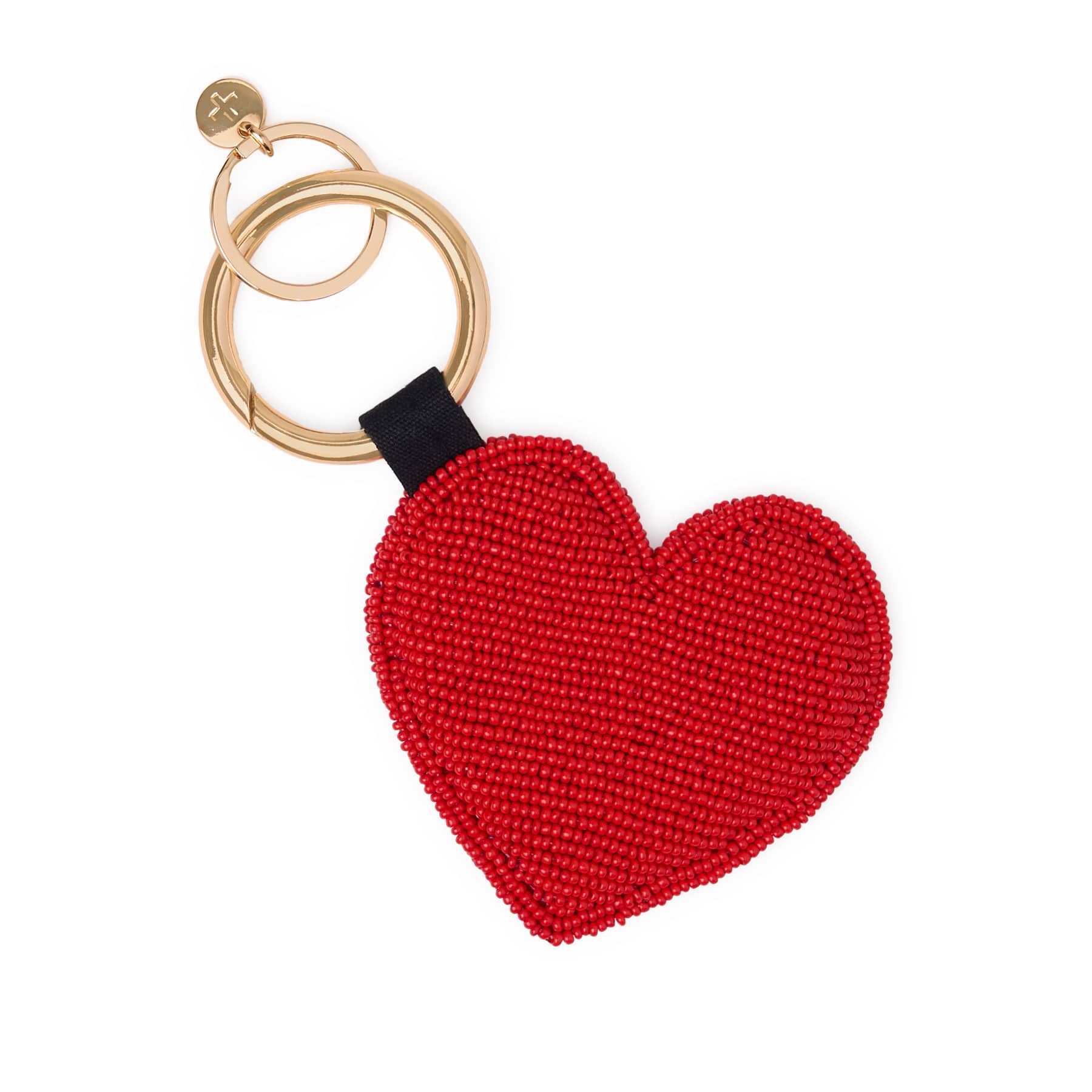 Riley Heart Beaded Bag Charm