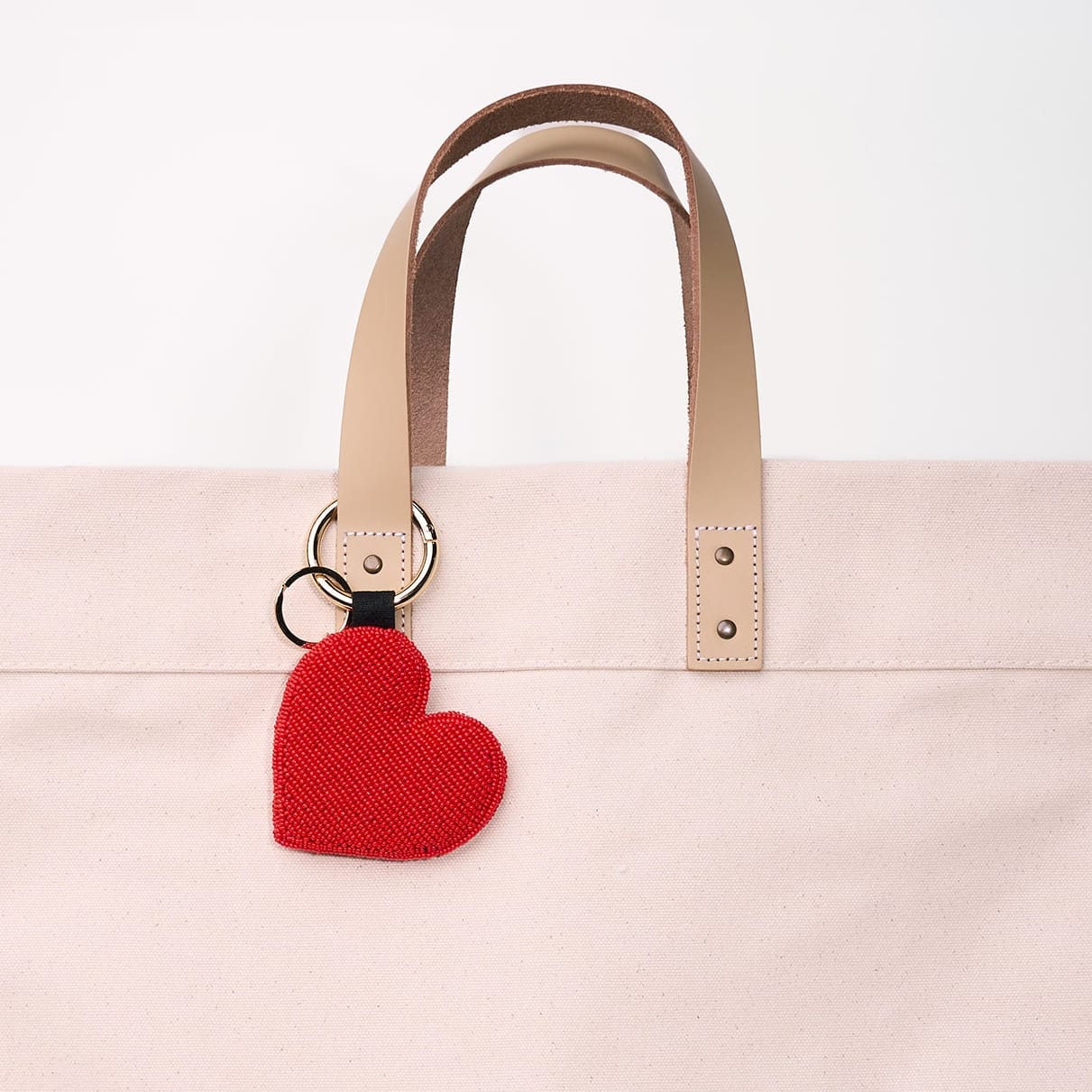 Riley Heart Beaded Bag Charm