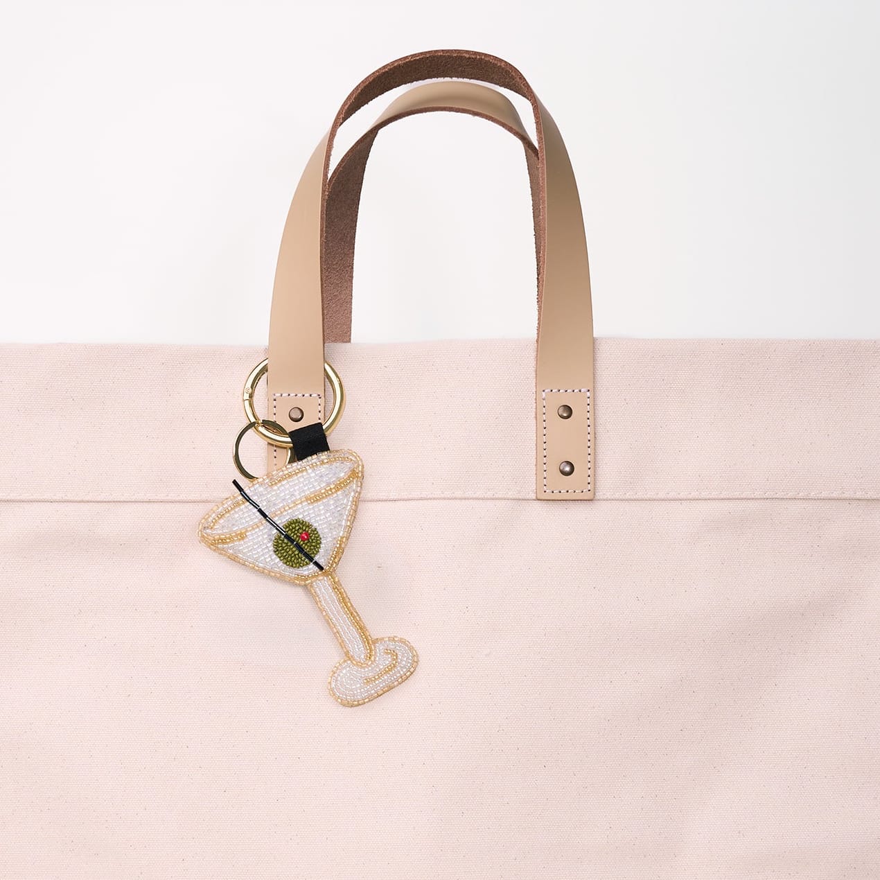 Riley Martini Beaded Bag Charm