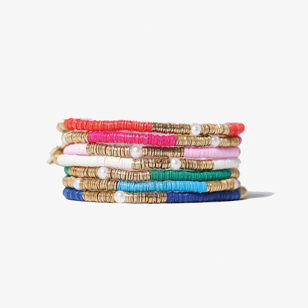 Rory Mixed Bracelet Stack - She's a Rainbow