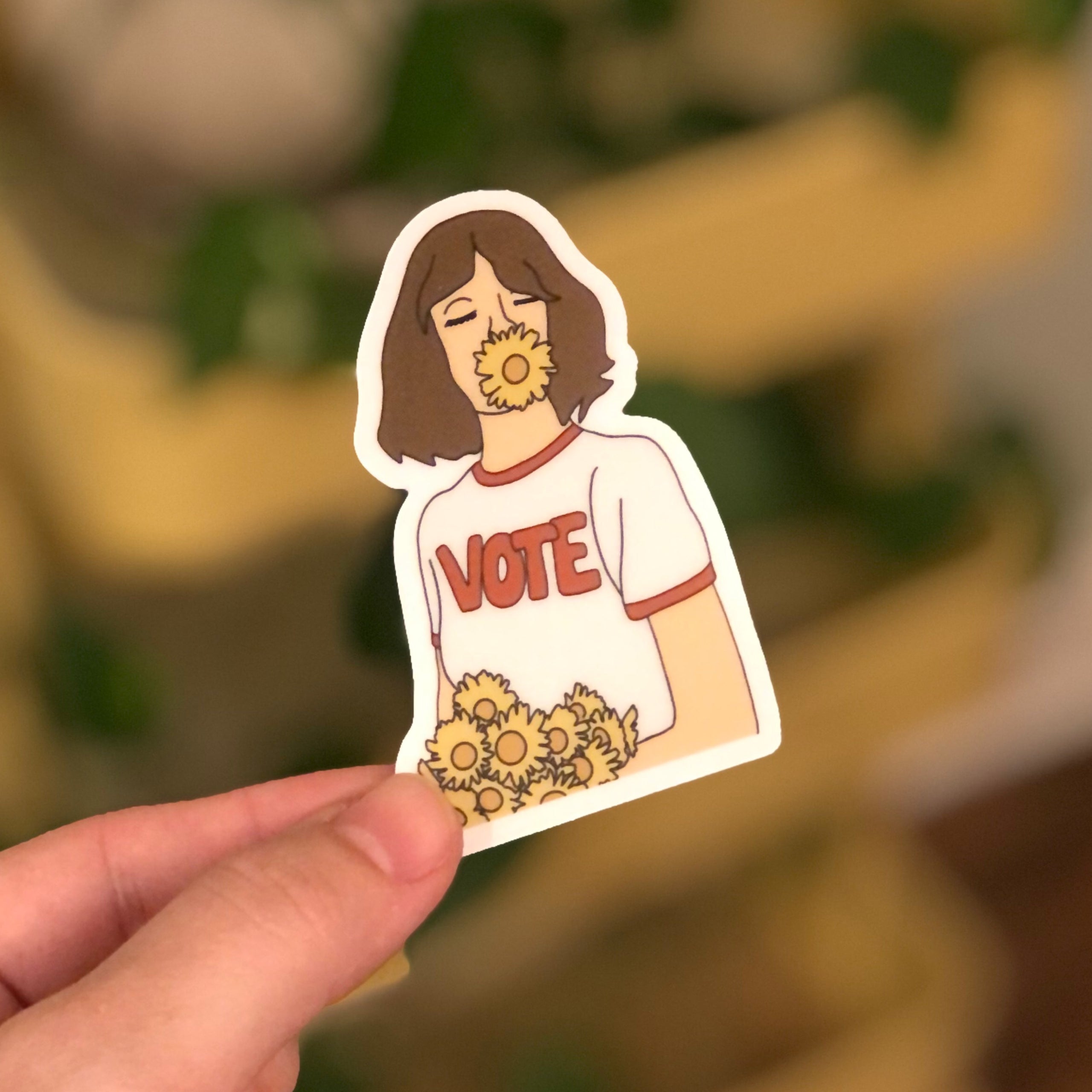 Vote Gal Transparent Sticker