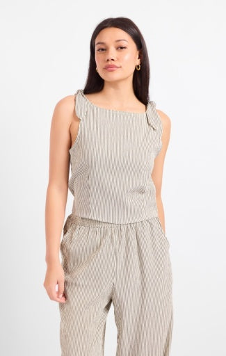 See Me Stripe Pleated Top