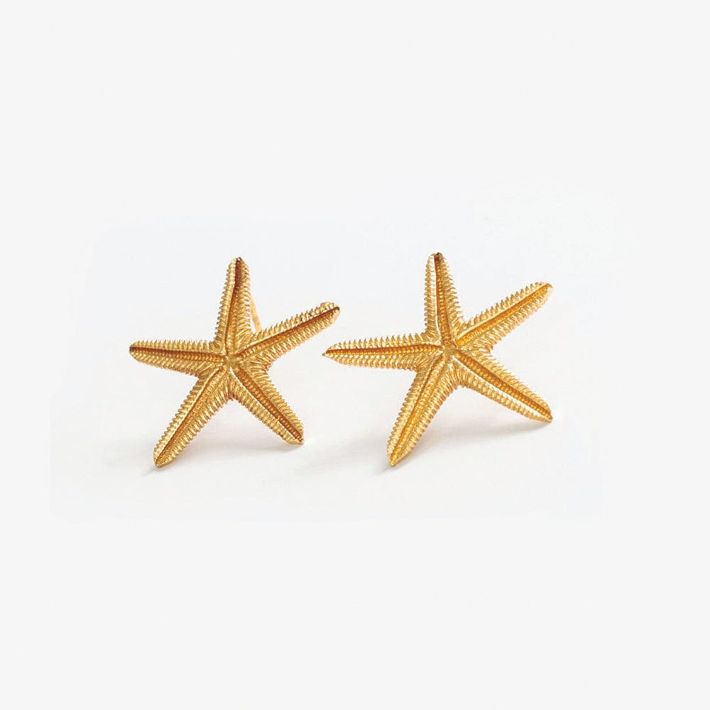 Sienna Starfish Brass Post Earrings