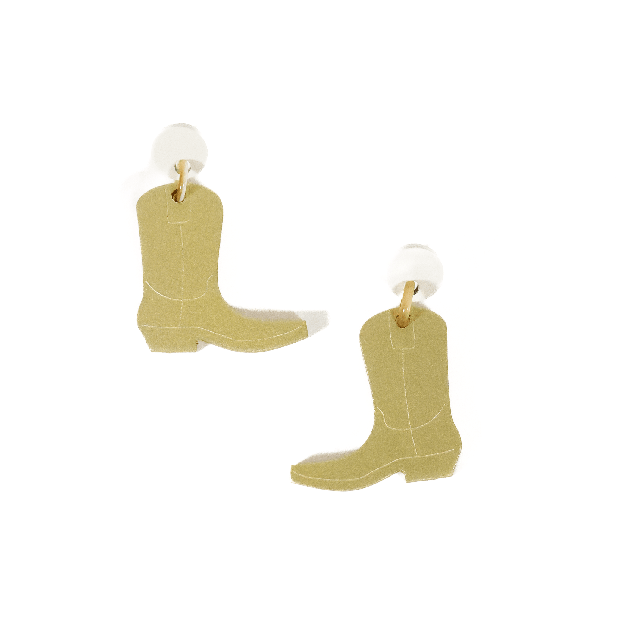 Gold Boot Dangle Earrings