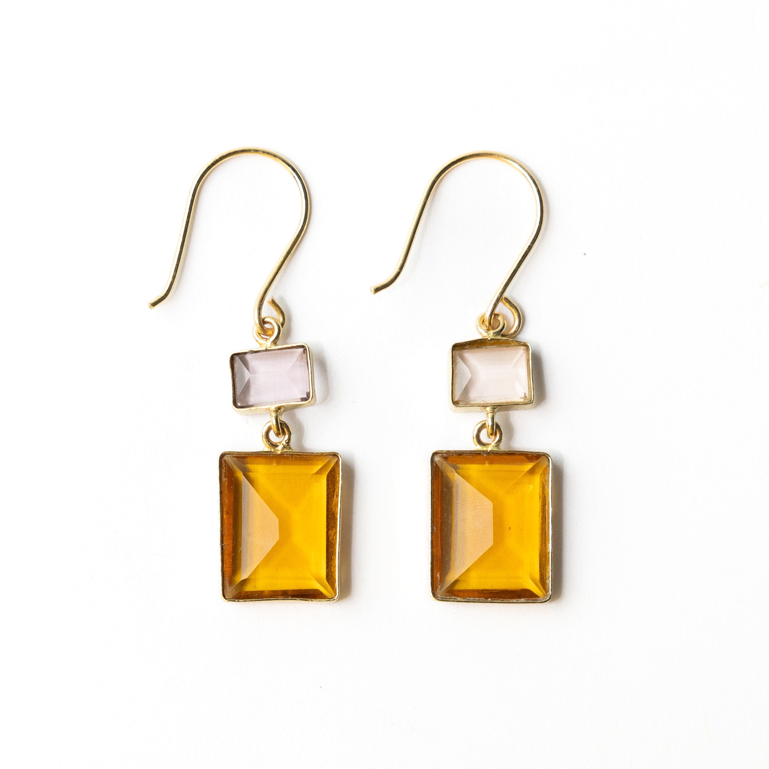 Veronica Two Toned Dangle Earrings