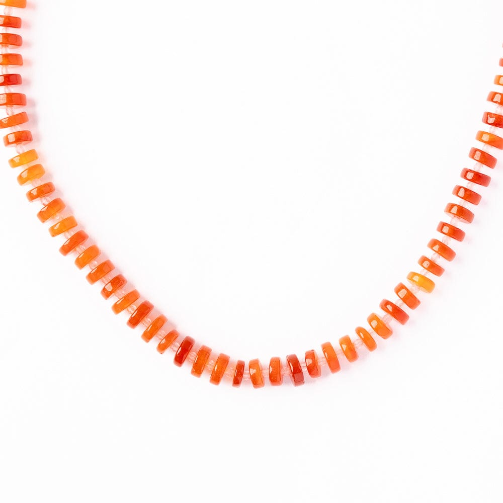 Vivianne Carnelian Necklace - Rose Quartz