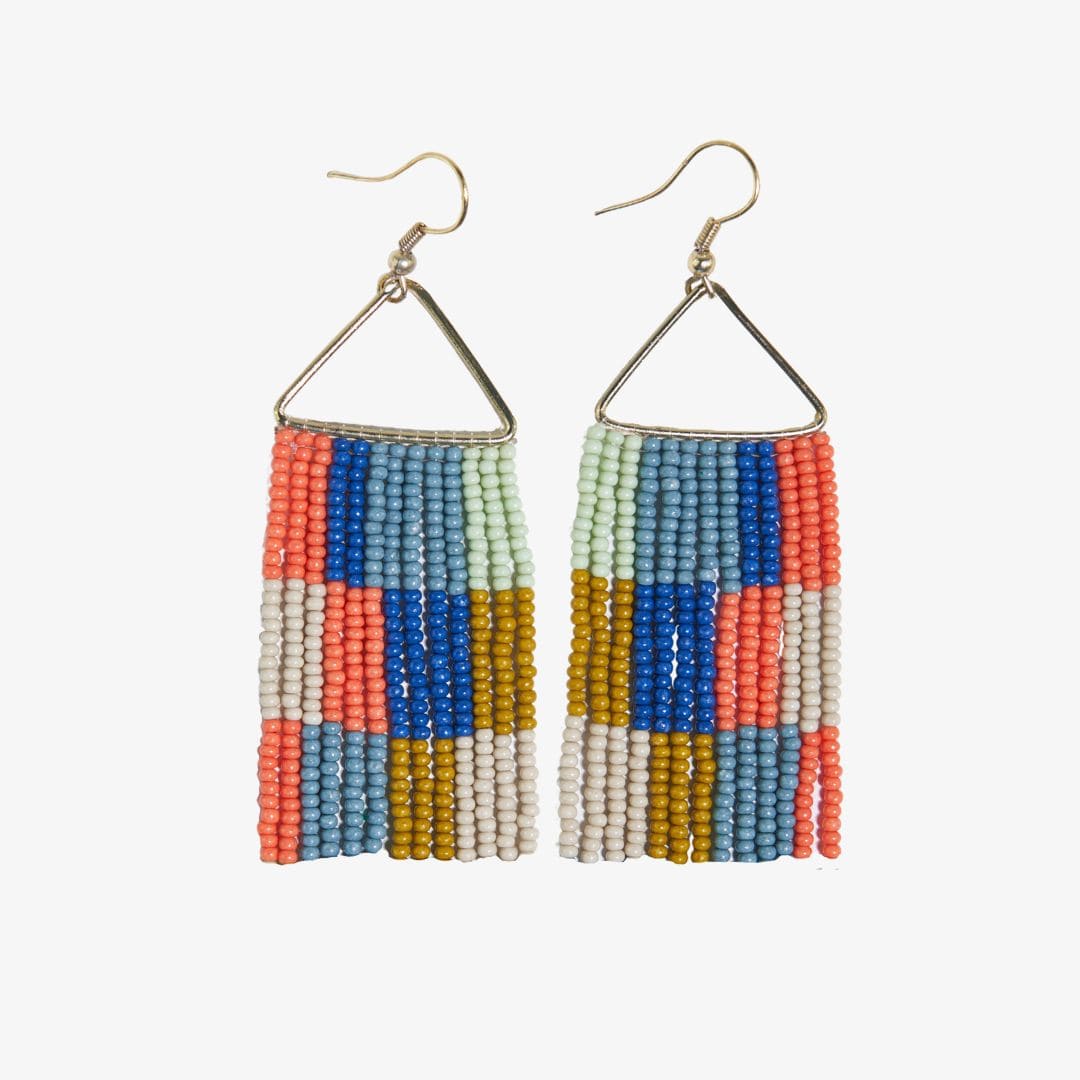 Whitney Triangle Beaded Earrings