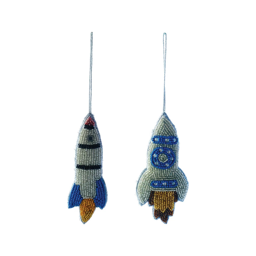 Beaded Rocket Ornament