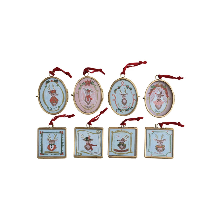 Reindeer Mini Frame Ornament