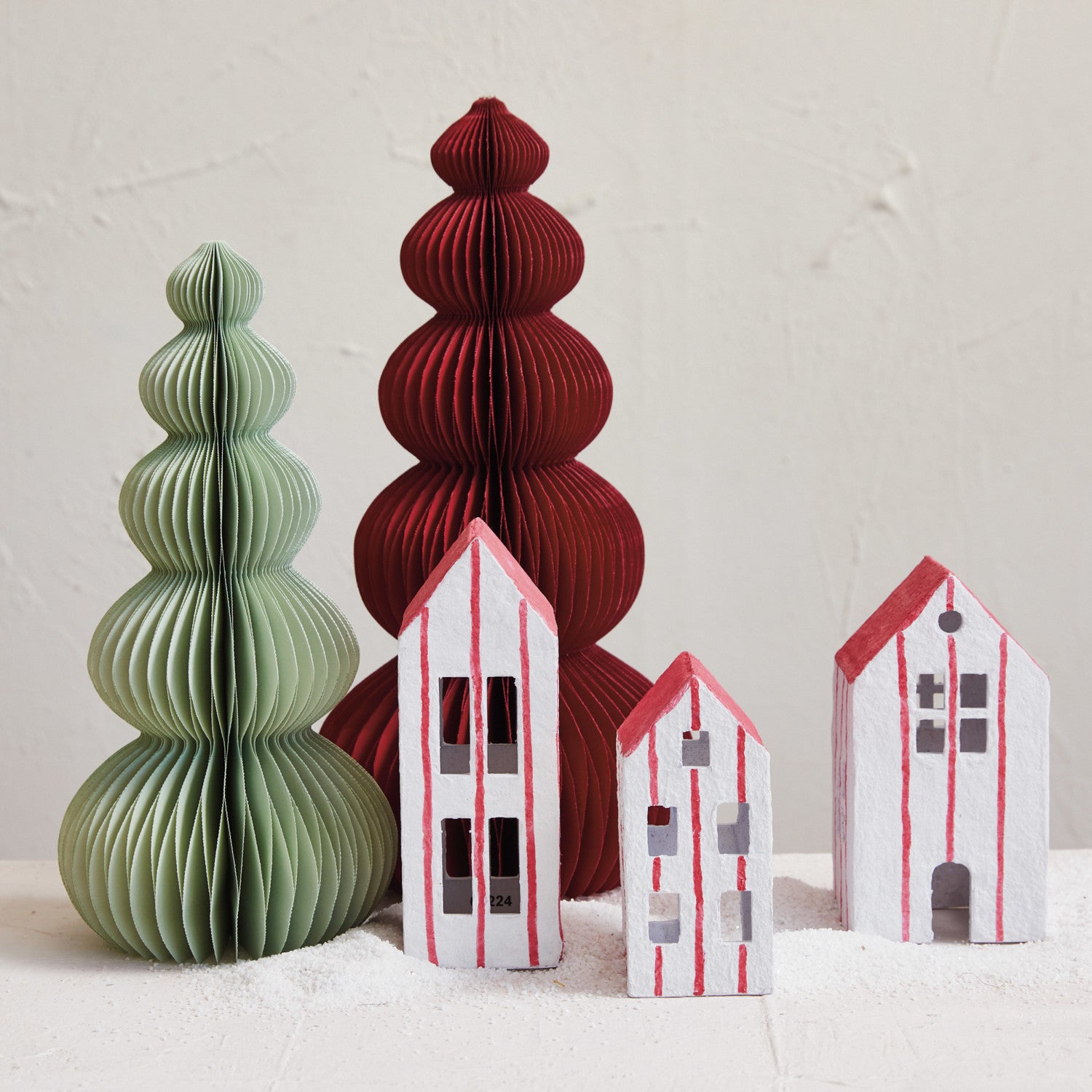 Mint Honeycomb Paper Tree - 11"