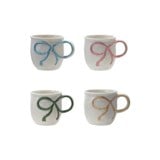 Holiday Bow Handle Stoneware Mug