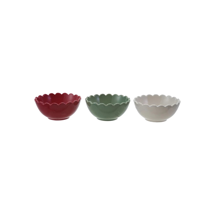 Scalloped Stoneware Bowl