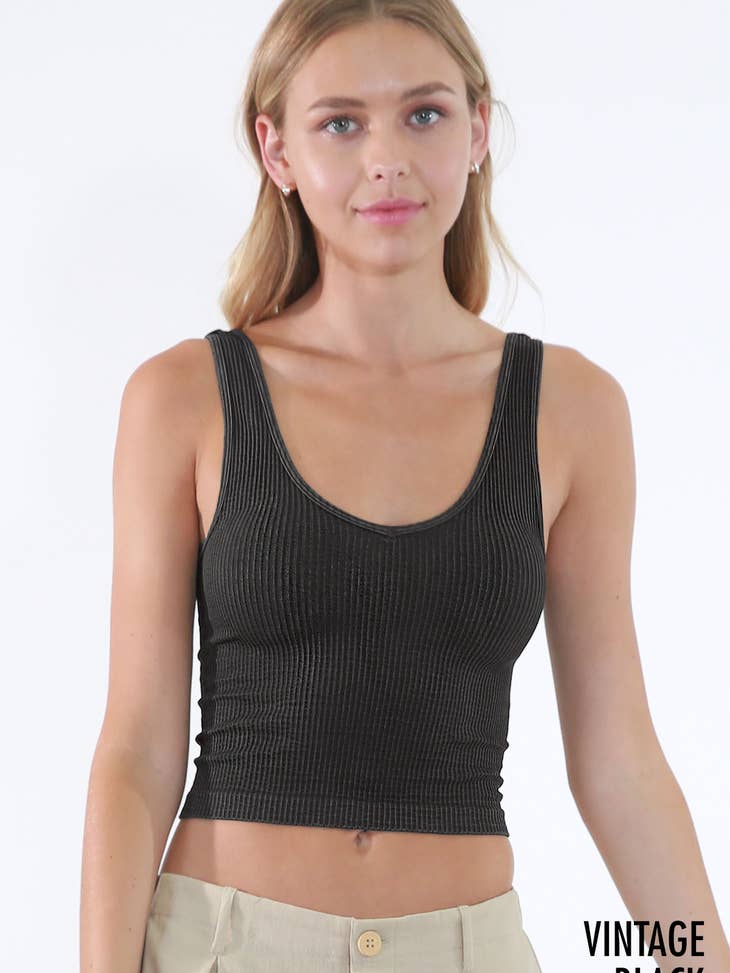 Vintage Reversible Crop Top