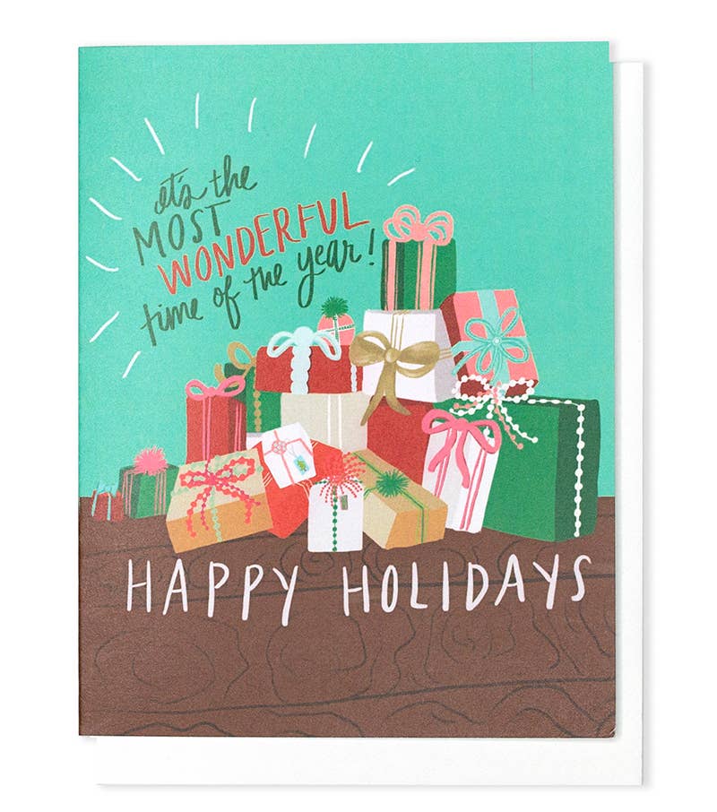 Happy Holiday Presents Greeting Card
