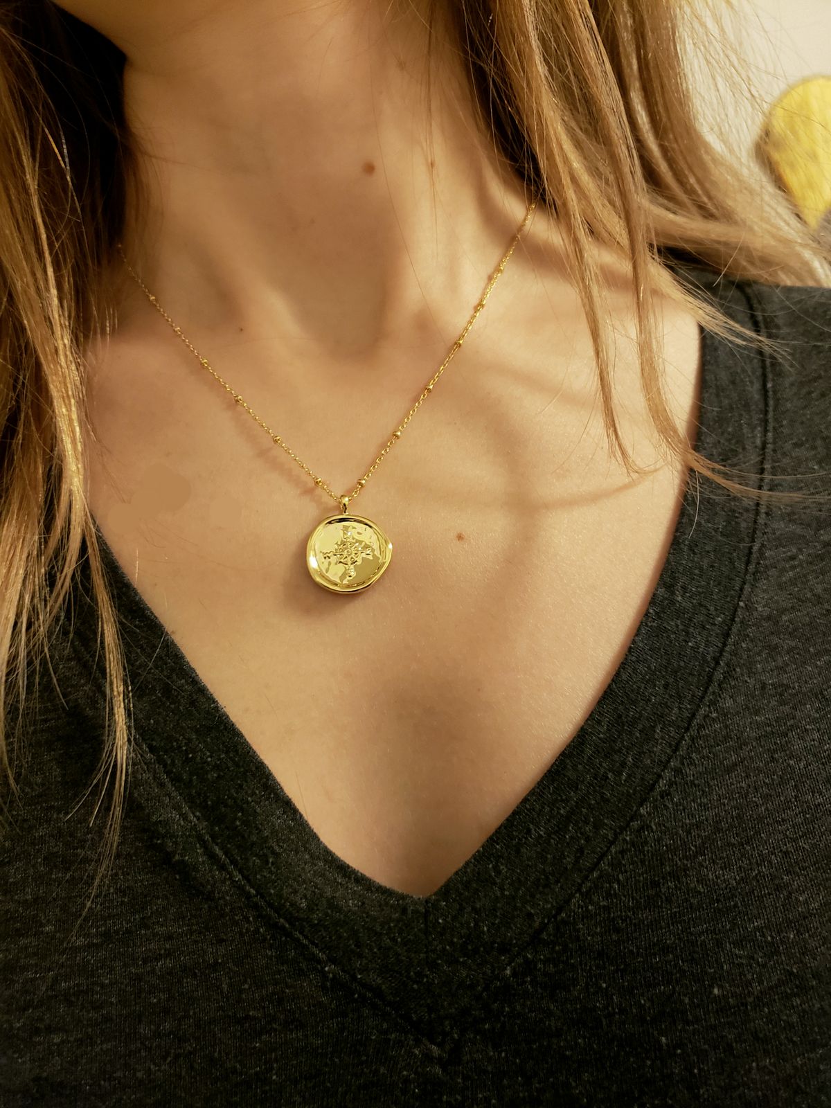 Enamel Coin Necklace