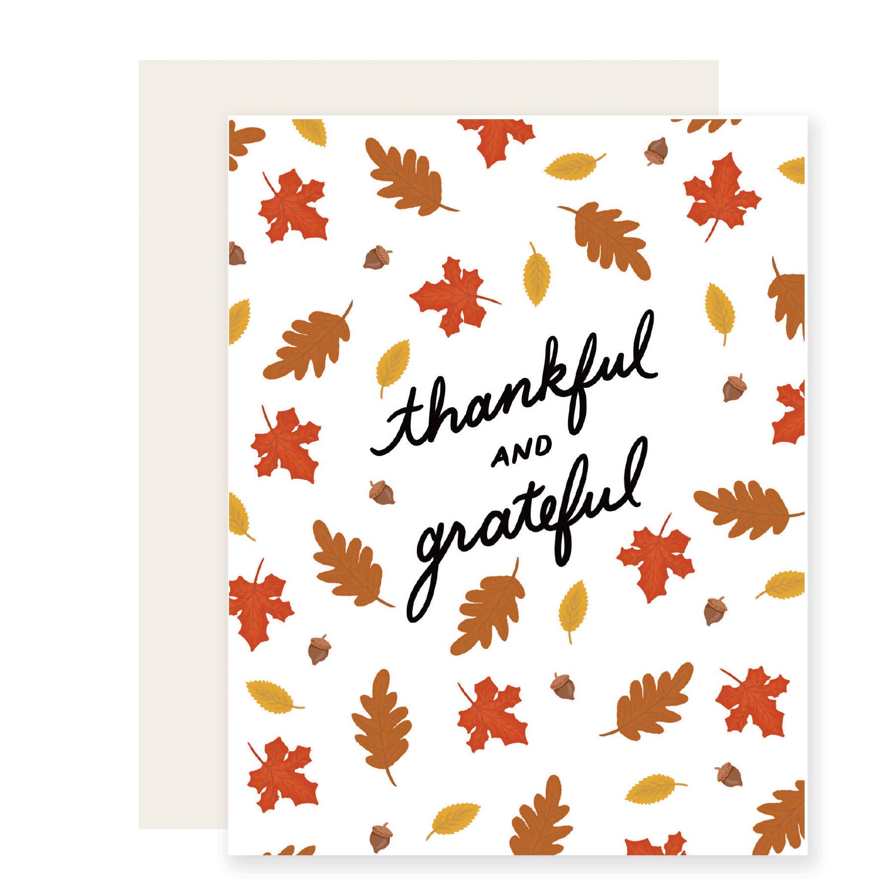 Thankful & Grateful Thanksgiving Card