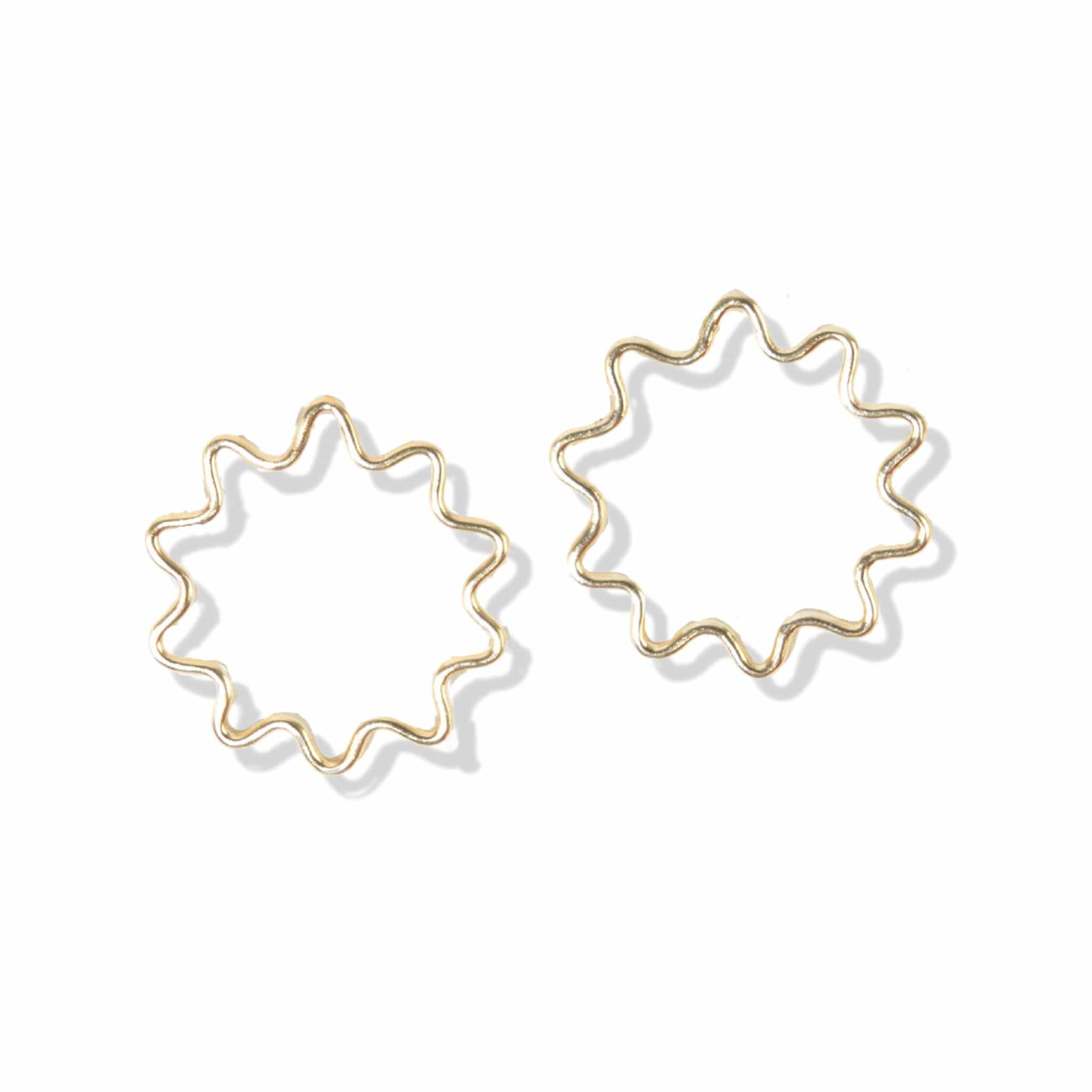 Gretchen ZigZag Circle Earrings