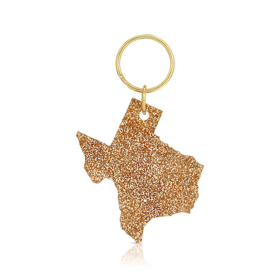 Glitter Texas Keychain