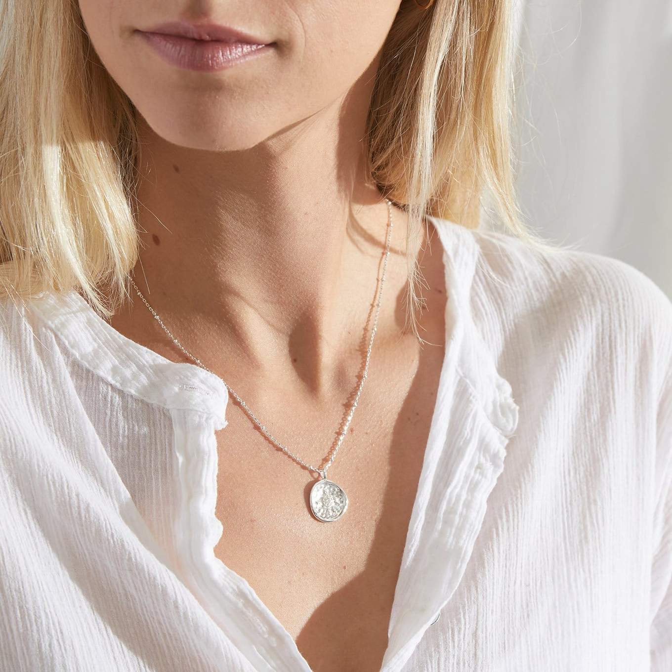 Enamel Coin Necklace