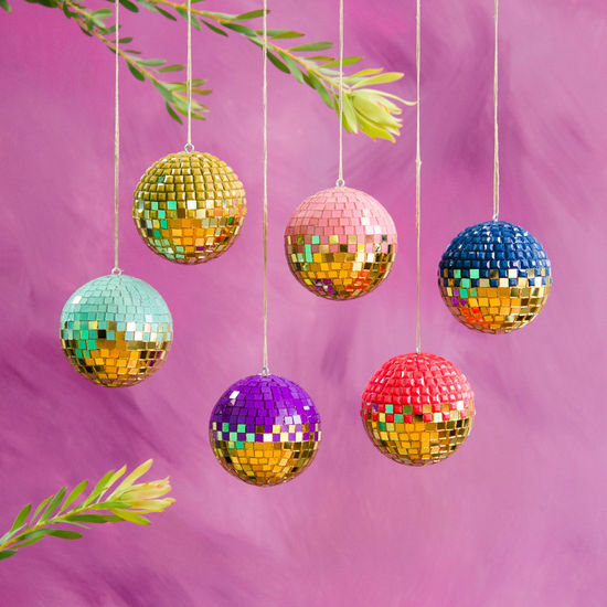 Gold Colored Disco Ball Ornament