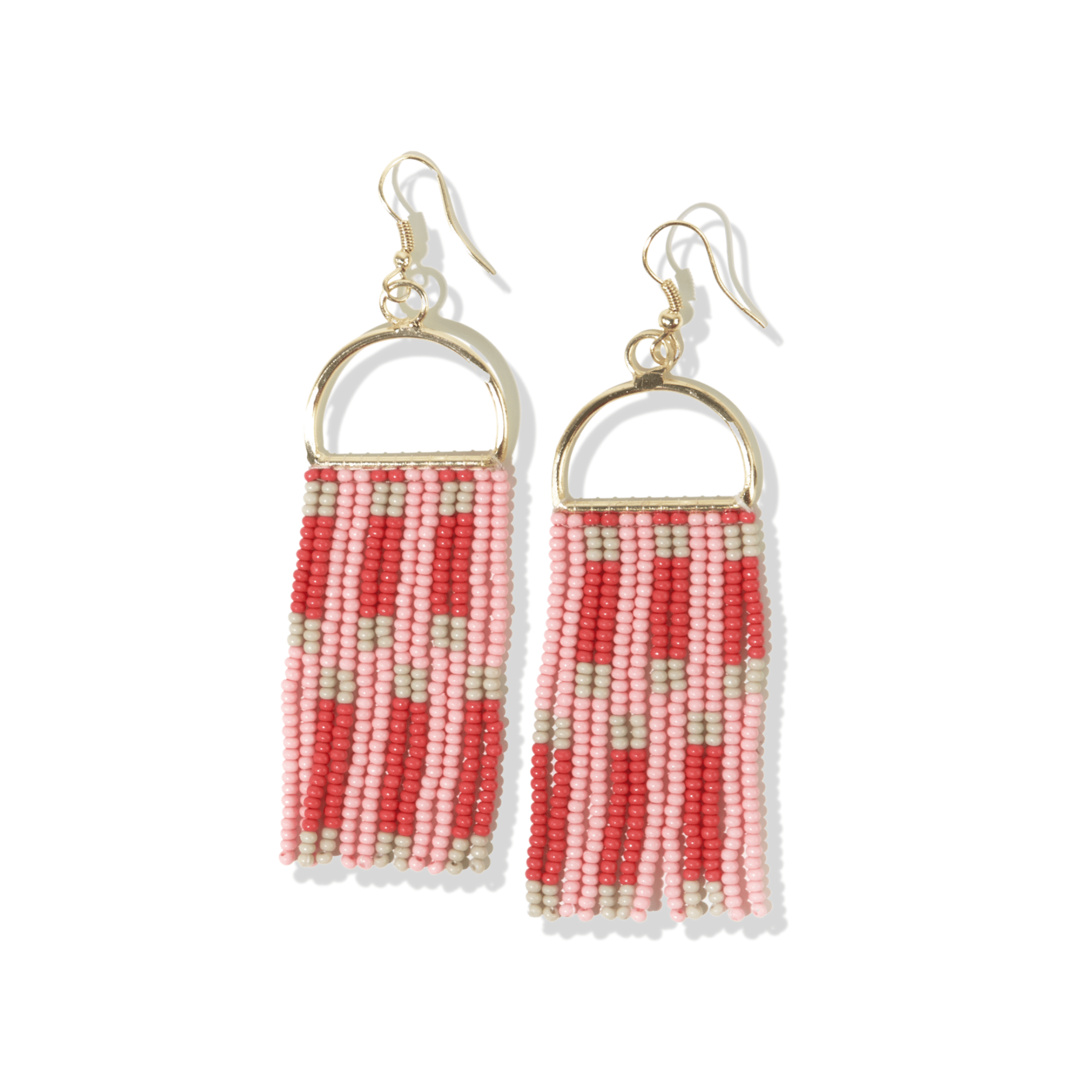 Allison Arch Fringe Beaded Earrings