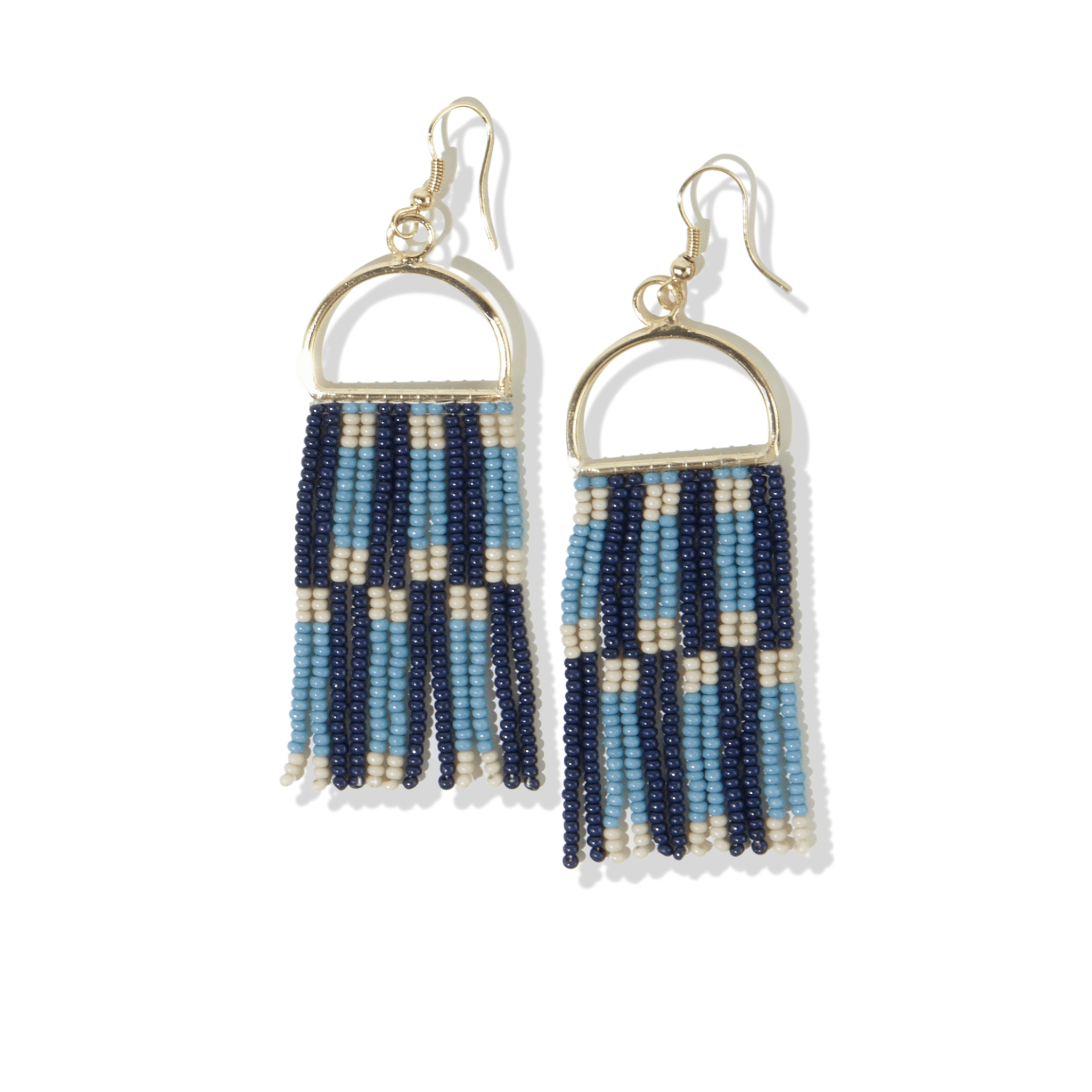 Allison Arch Fringe Beaded Earrings