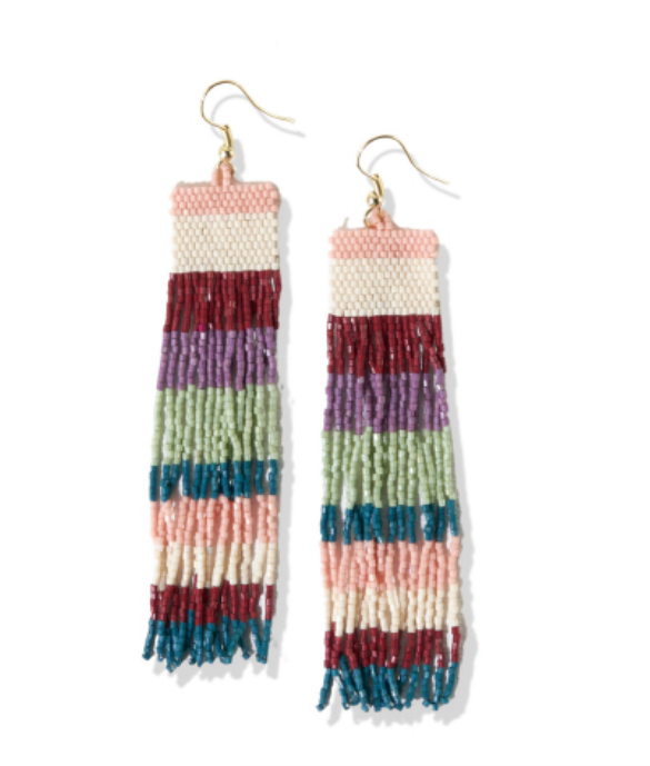 Ada Color Block Luxe Fringe Earring