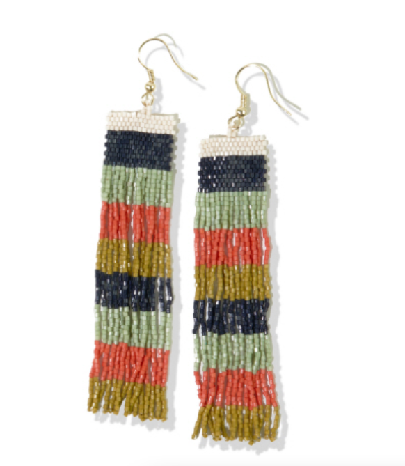 Ada Color Block Luxe Fringe Earring