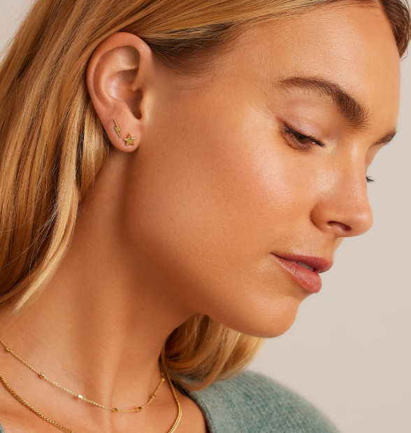Lightning Charm Single Stud