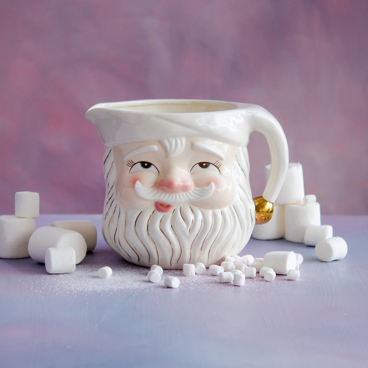 Papa Noel Santa Pitcher Glitterville