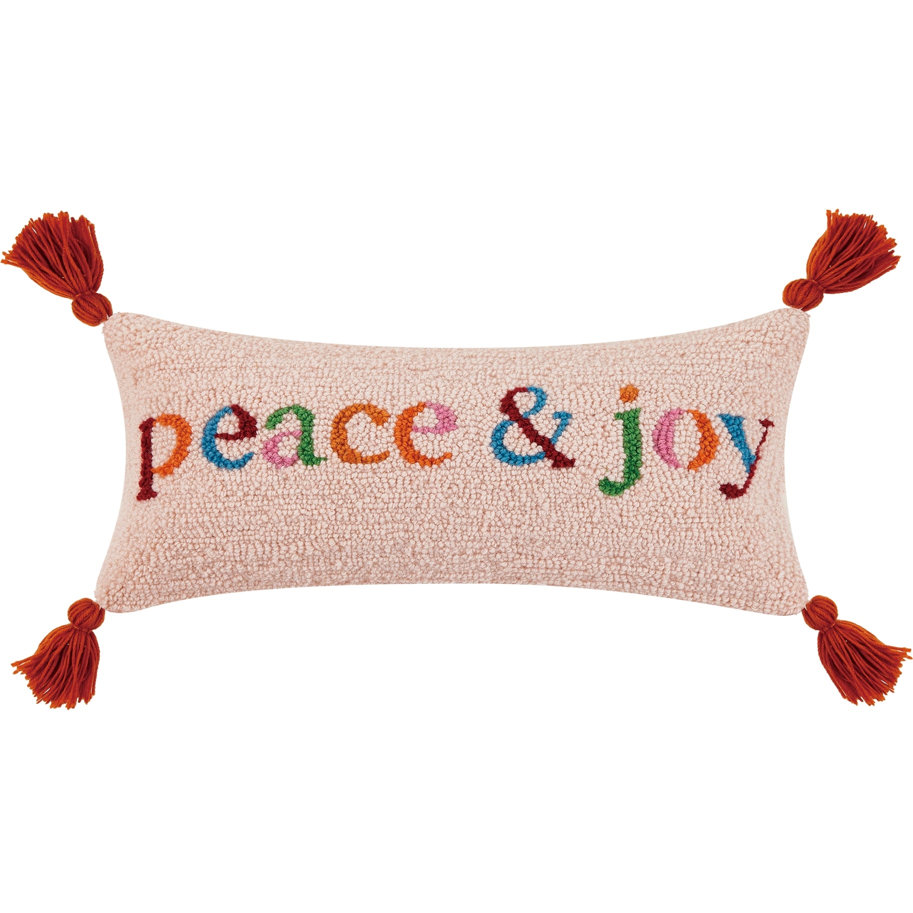 Peace + Joy Tassel Pillow