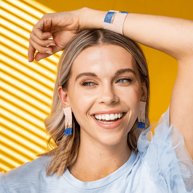 Ava Geo Luxe Fringe Earrings