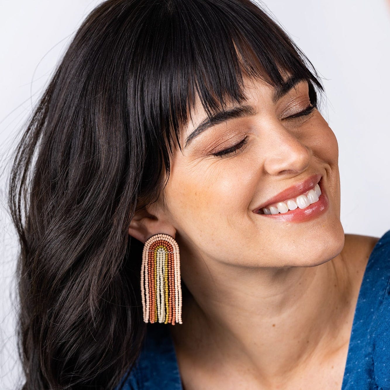 Skylar Rainbow Fringe Beaded Earrings