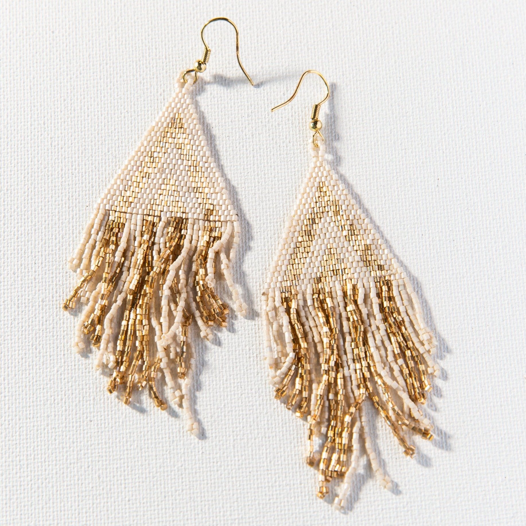 Haley Stacked Triangle Fringe Earrings