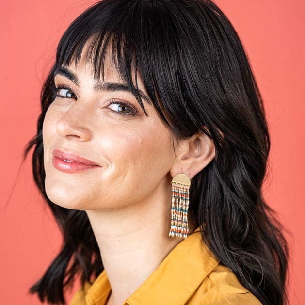 Riley Half Circle Fringe Earrings
