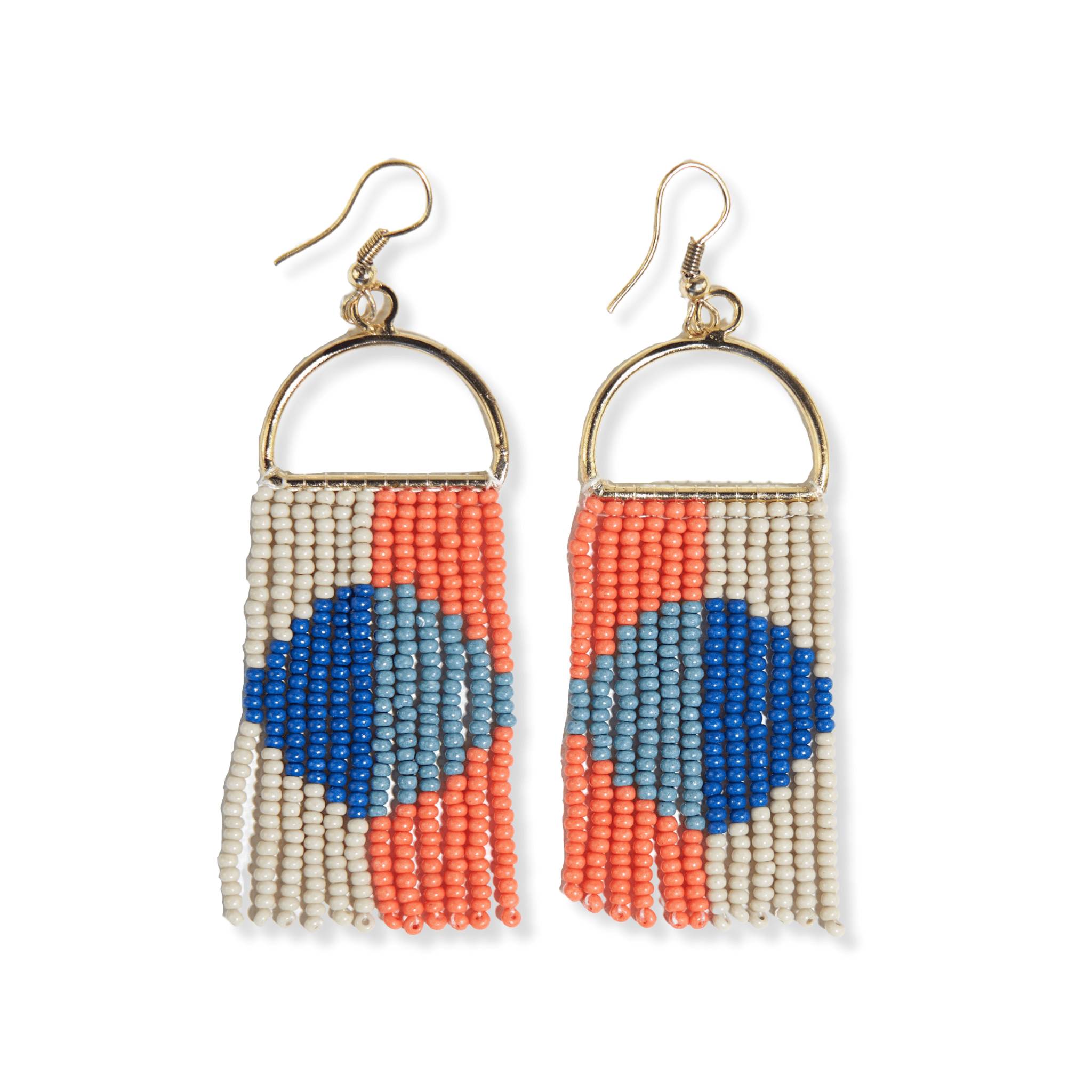 Allison Arch Fringe Beaded Earrings