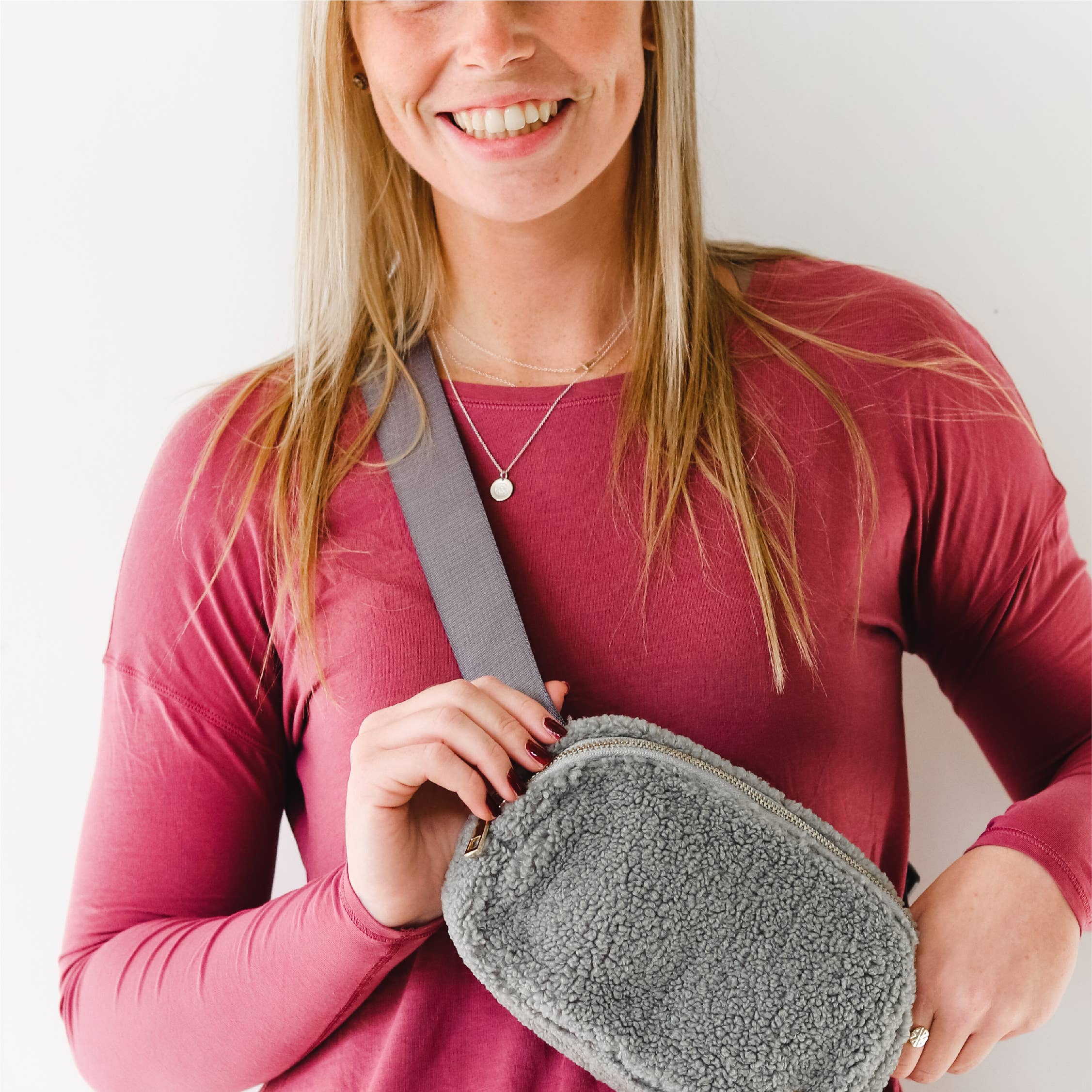 Cozy All You Need Belt Bag - Grey. **FINAL SALE**